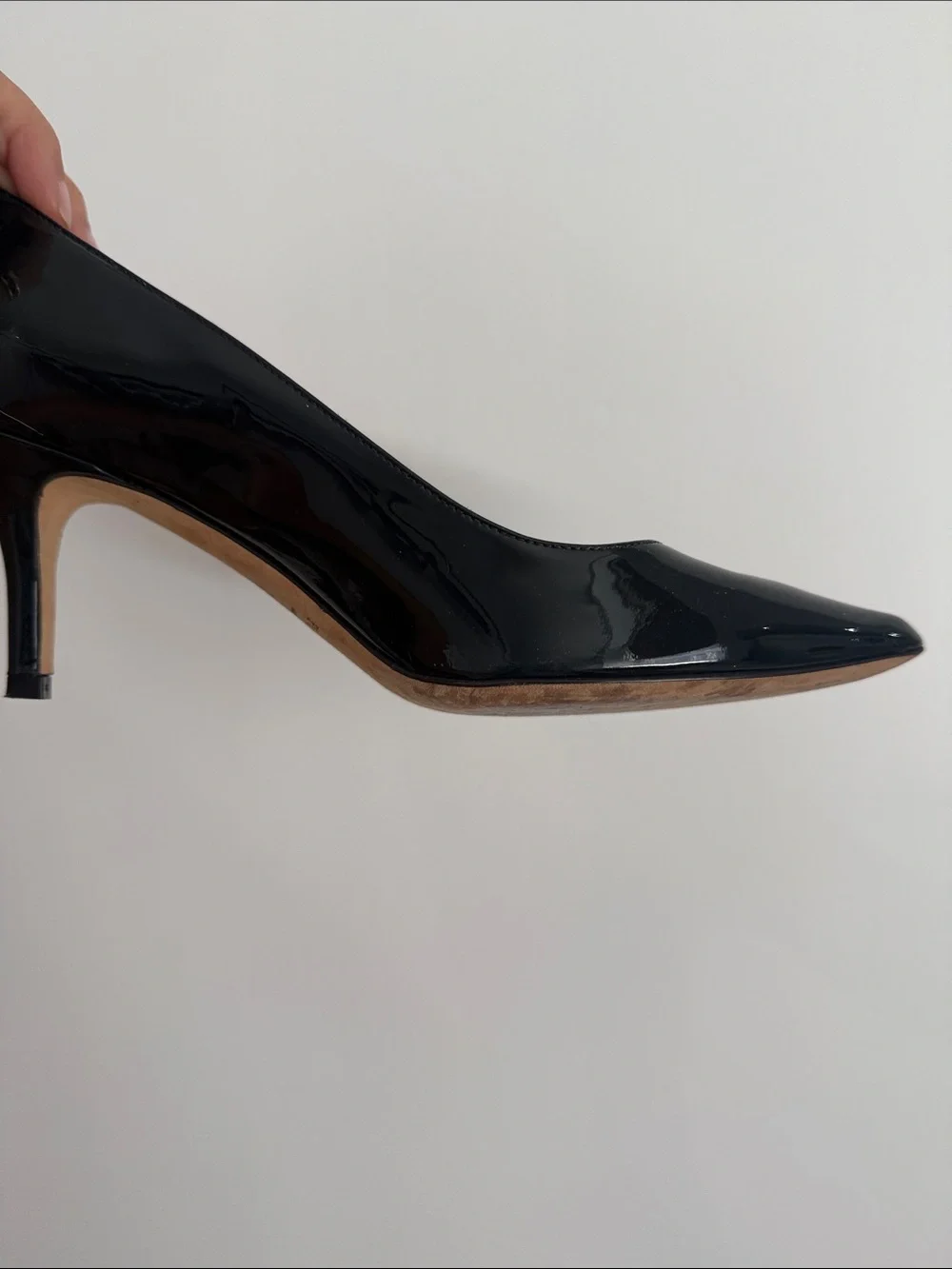 Furla Black Patent Pointed-Toe Pumps